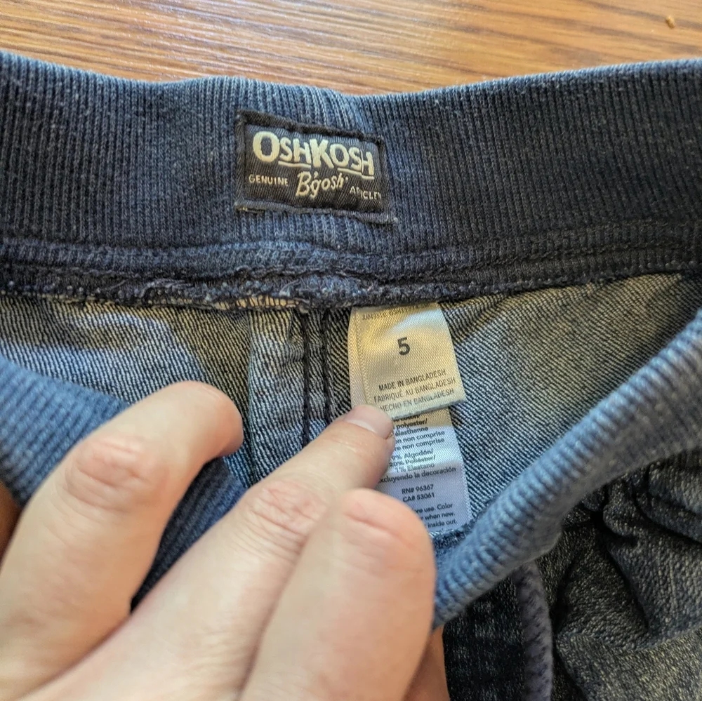 OshKosh B'gosh Dark Blue Denim Jogger Pants for Kids